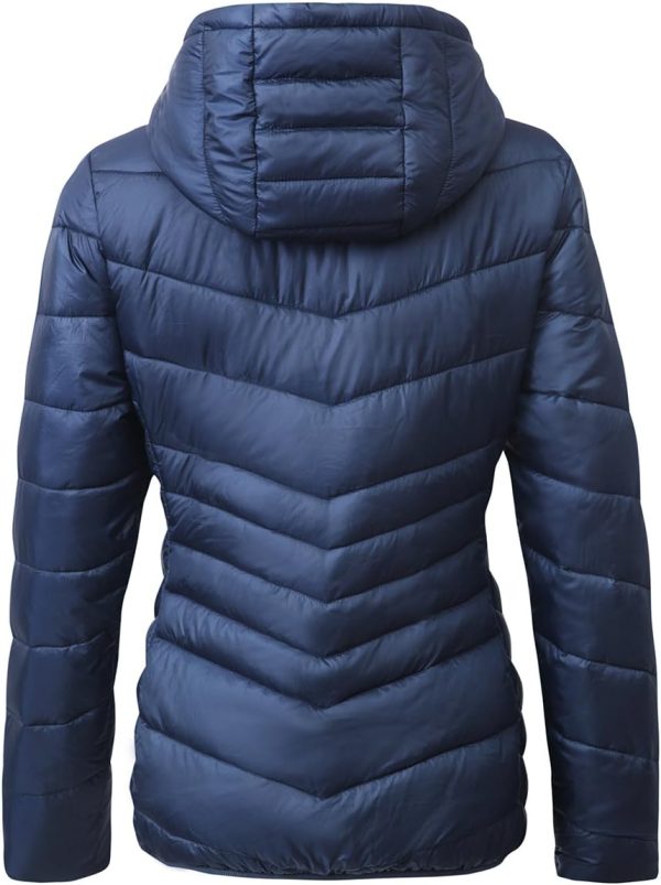 Women’s Lightweight Puffer Jacket Water-Resistant Hooded Winter Coat