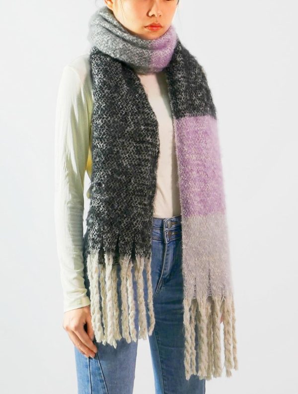 Winter Warm Scarf for Women Long Shawl Large Scarves Cold Weather Thick Blanket Scarfs Color Matching