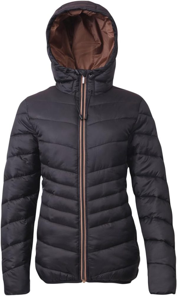 Women’s Lightweight Puffer Jacket Water-Resistant Hooded Winter Coat