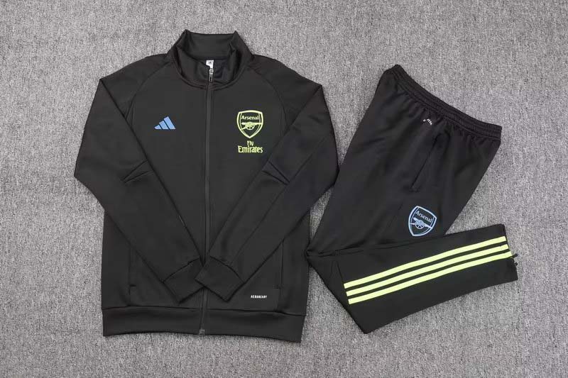 2023/2024 AFC Long Zip Jacke Black Football Shirt 1:1 Thai Quality Set