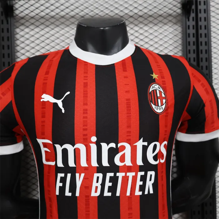 Player AC Milan Home Kit 24/25 Football Jersey 1:1 Thai quality
