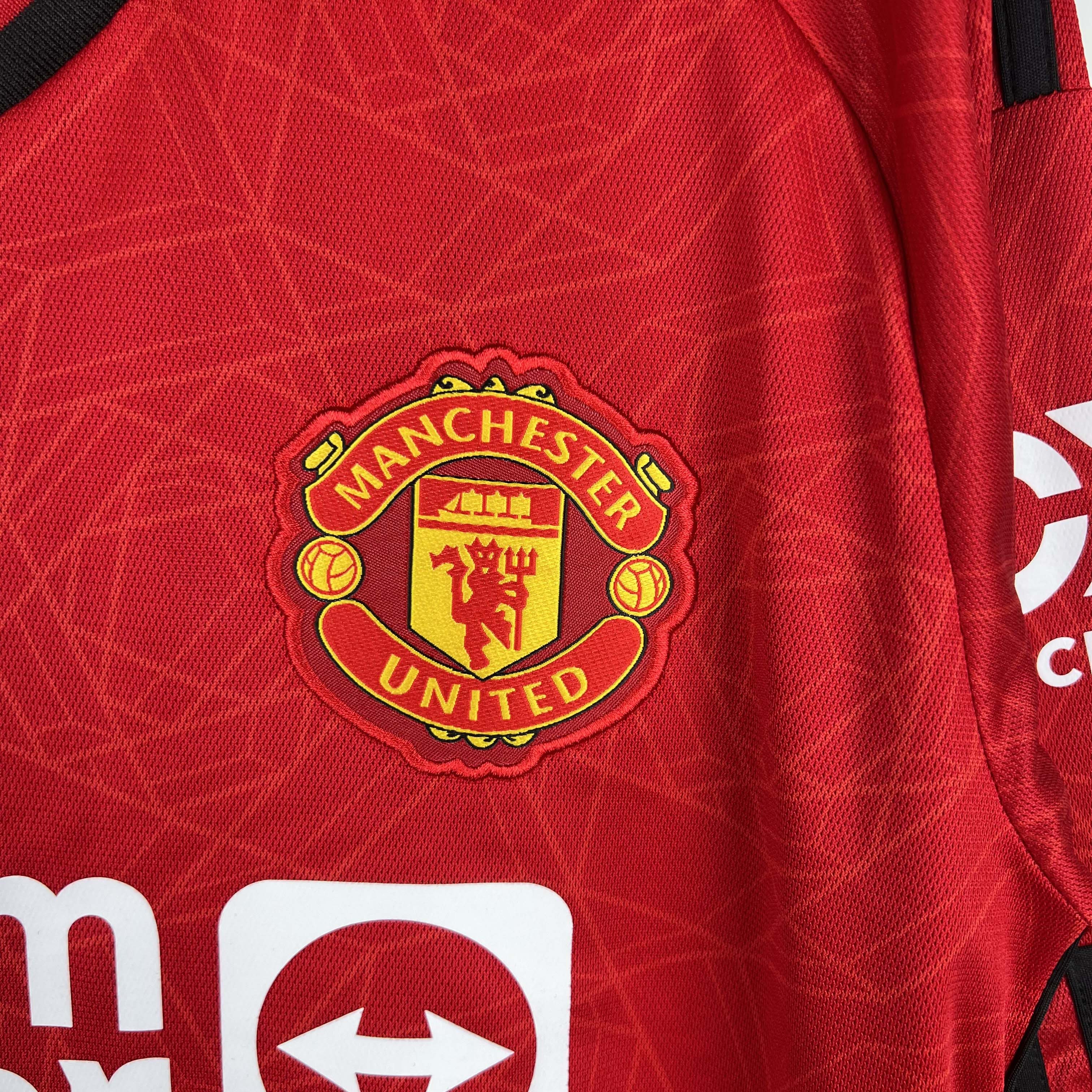 2023/2024 Long Sleeve Man Utd Home Football Shirt 1:1 Thai Quality