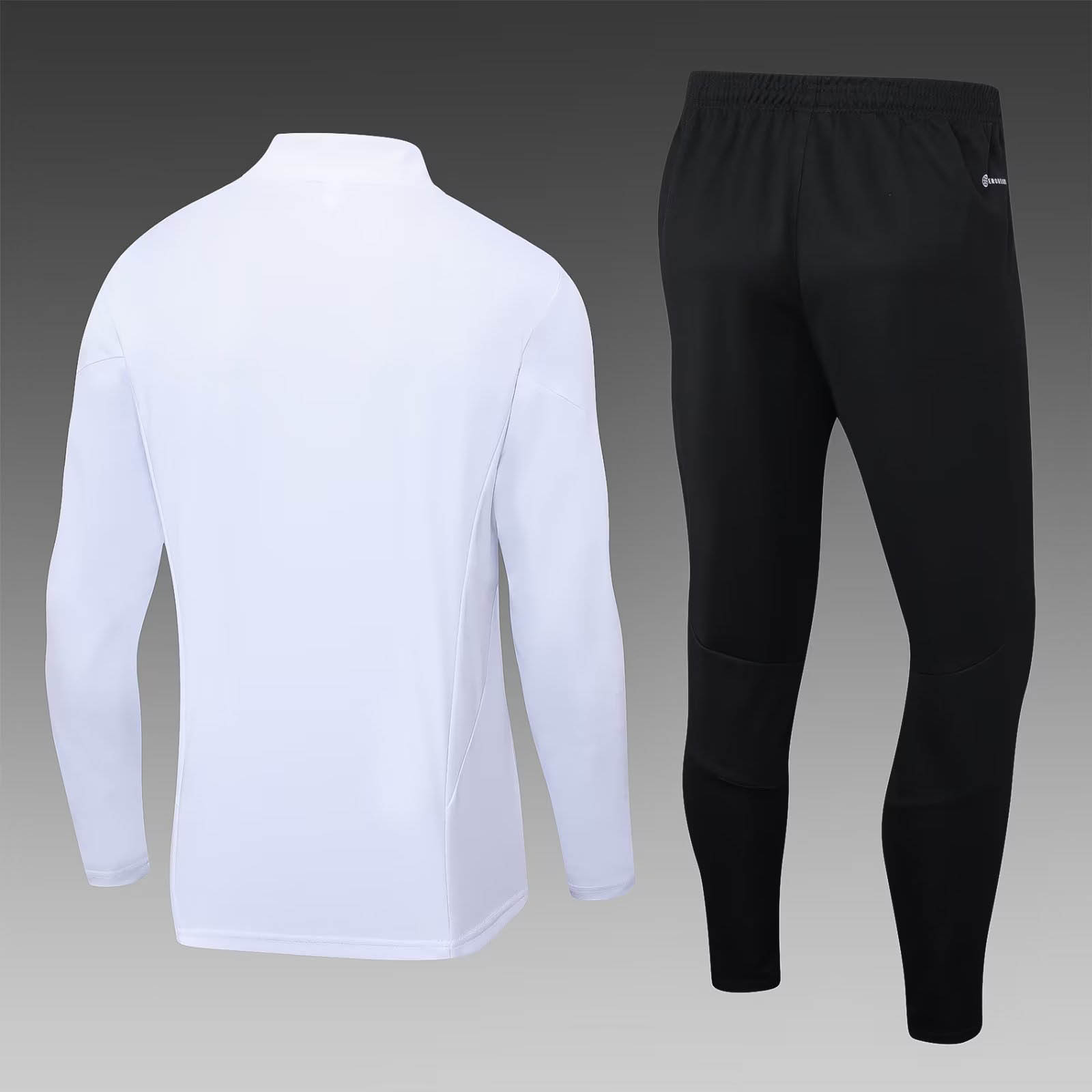2023/2024 Man Utd Half-Pull Training Suit White Football Shirt 1:1 Thai Quality Set