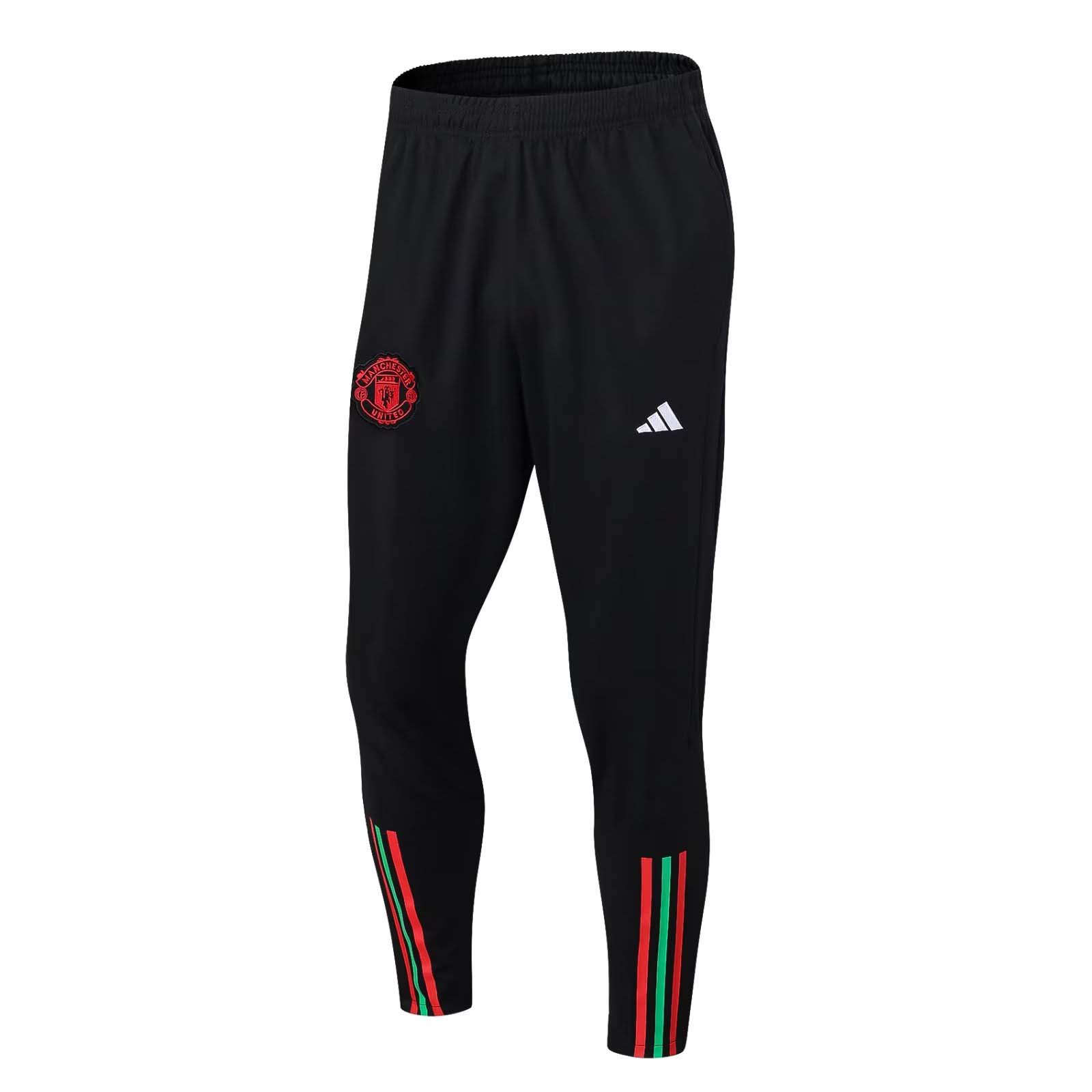 2023/2024 Man Utd Half-Pull Training Suit Black Football Shirt 1:1 Thai Quality Set