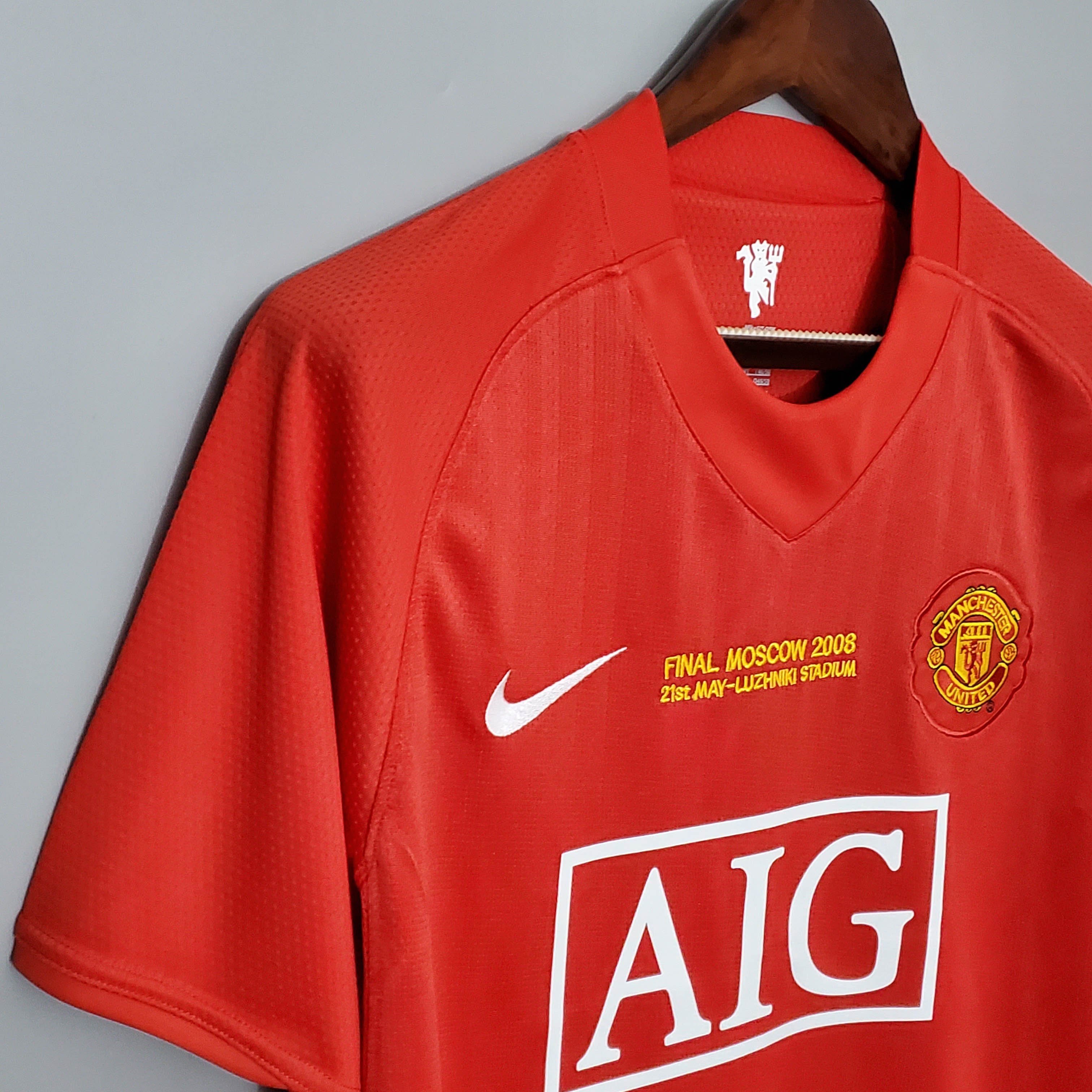 2007/2008 Retro Man Utd Home Champions League Edition Football Shirt 1:1 Thai Quality