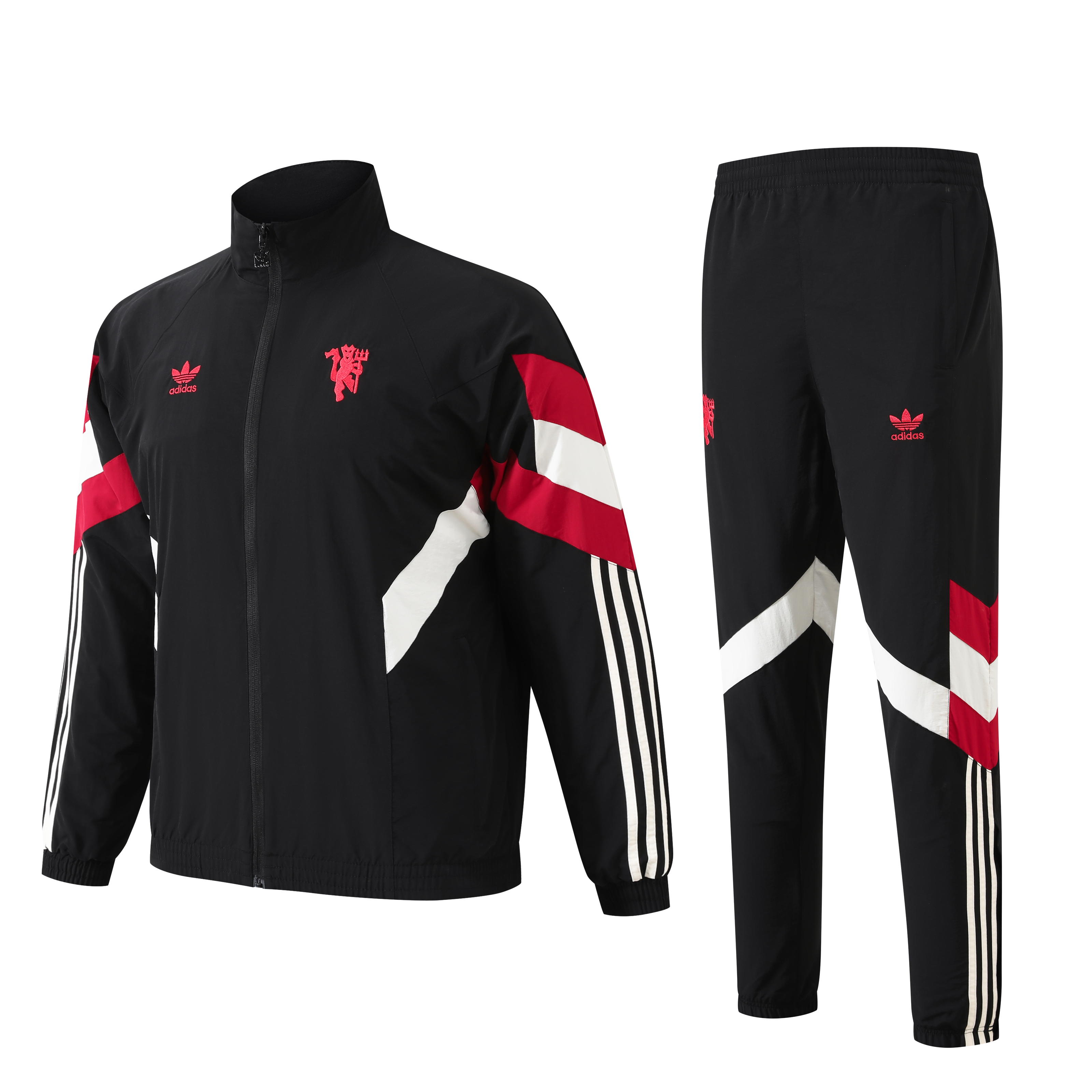 Manchester United 2024 Retro Trefoil Jacket Spring/Autumn Set 1:1 Thai quality