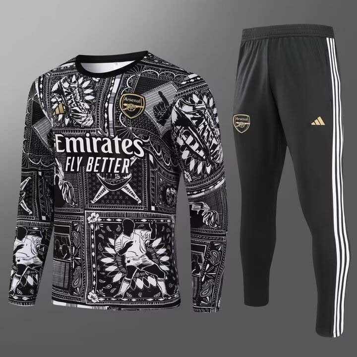 2023 AFC Training Wear Black Football Shirt 1:1 Thai Quality Suit 