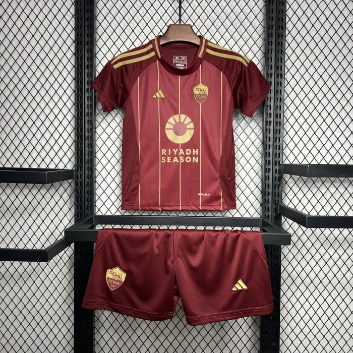 Kids AS Roma Home Jersey 24/25 Football Kit 1:1 Thai Quality Kids Size