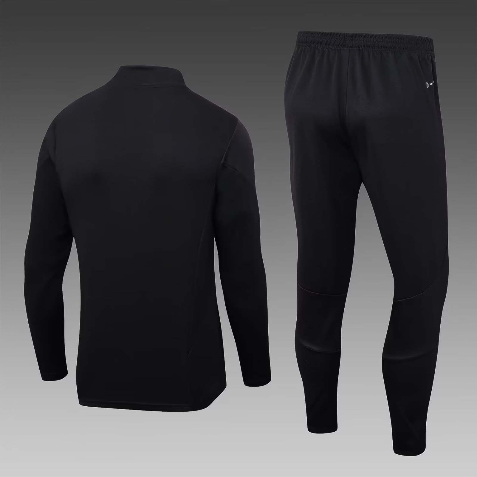 2023/2024 AFC Half-Pull Training Suit black Football Shirt 1:1 Thai Quality Set