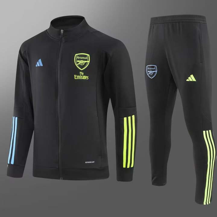 2023/2024 AFC Long Zip Jacke Black Football Shirt 1:1 Thai Quality Set