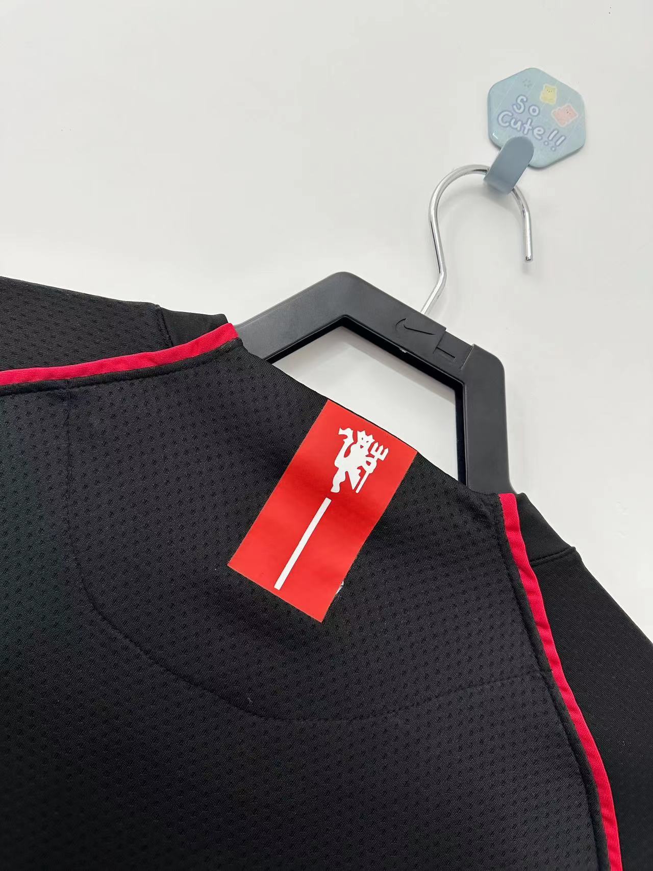 2007-08 Retro Manchester United Away Black Football Jersey 1:1 Thai Quality