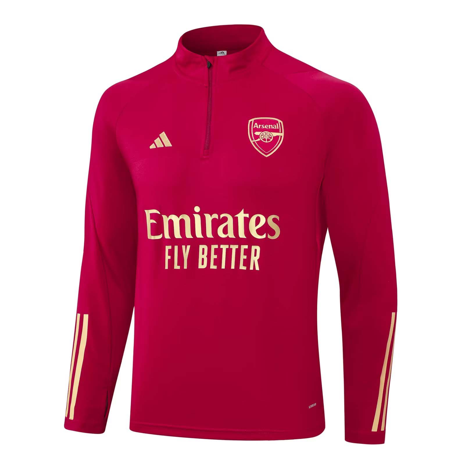 2023/2024 AFC Half-Pull Training Suit Red Football Shirt 1:1 Thai Quality Set