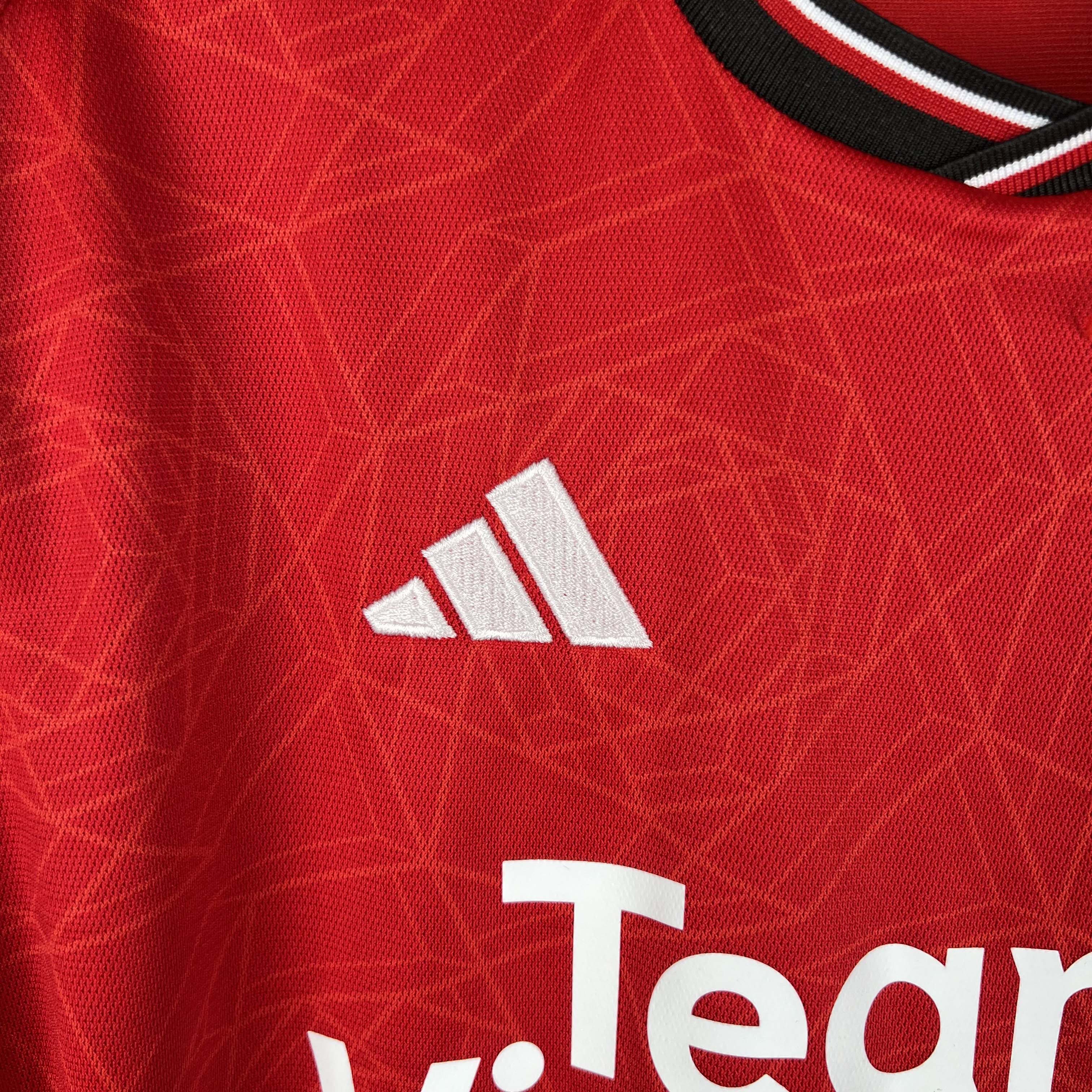 2023/2024 Long Sleeve Man Utd Home Football Shirt 1:1 Thai Quality