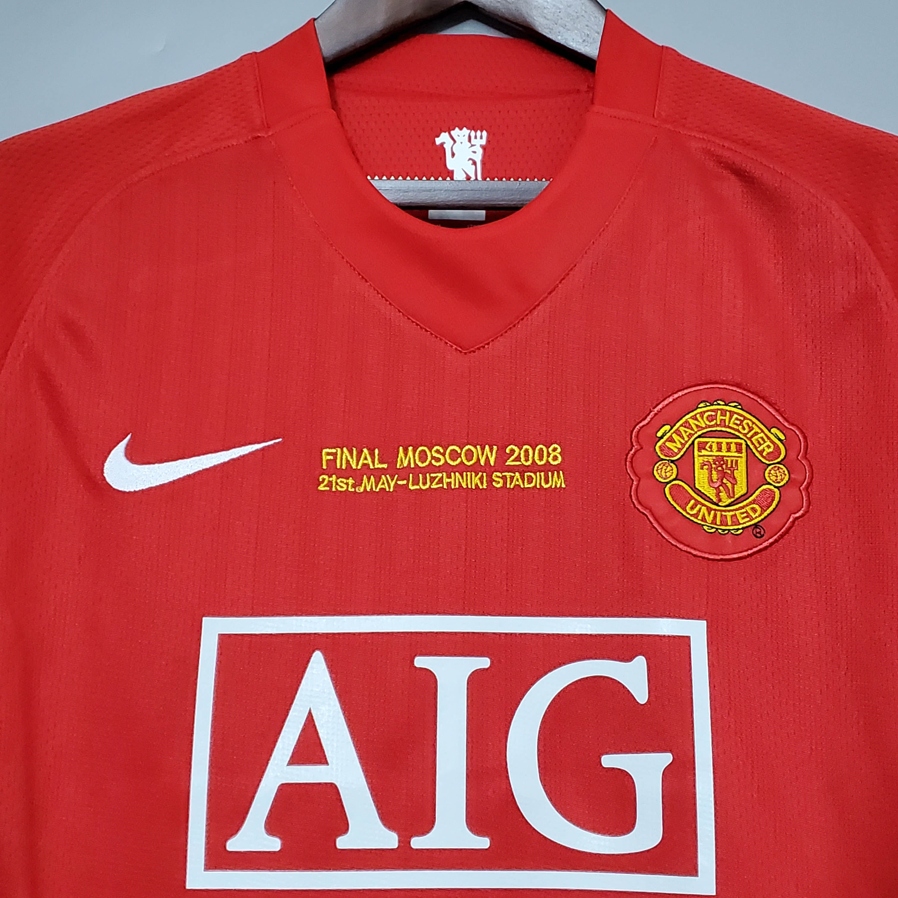 2007/2008 Retro Man Utd Home Champions League Edition Football Shirt 1:1 Thai Quality