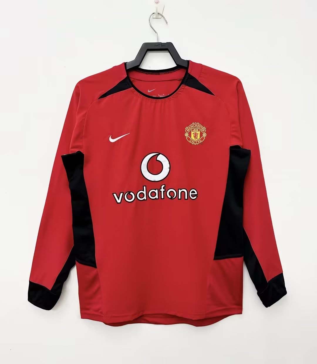 2002-2004 Retro Long Sleeve Man Utd Home Football Shirt 1:1 Thai Quality