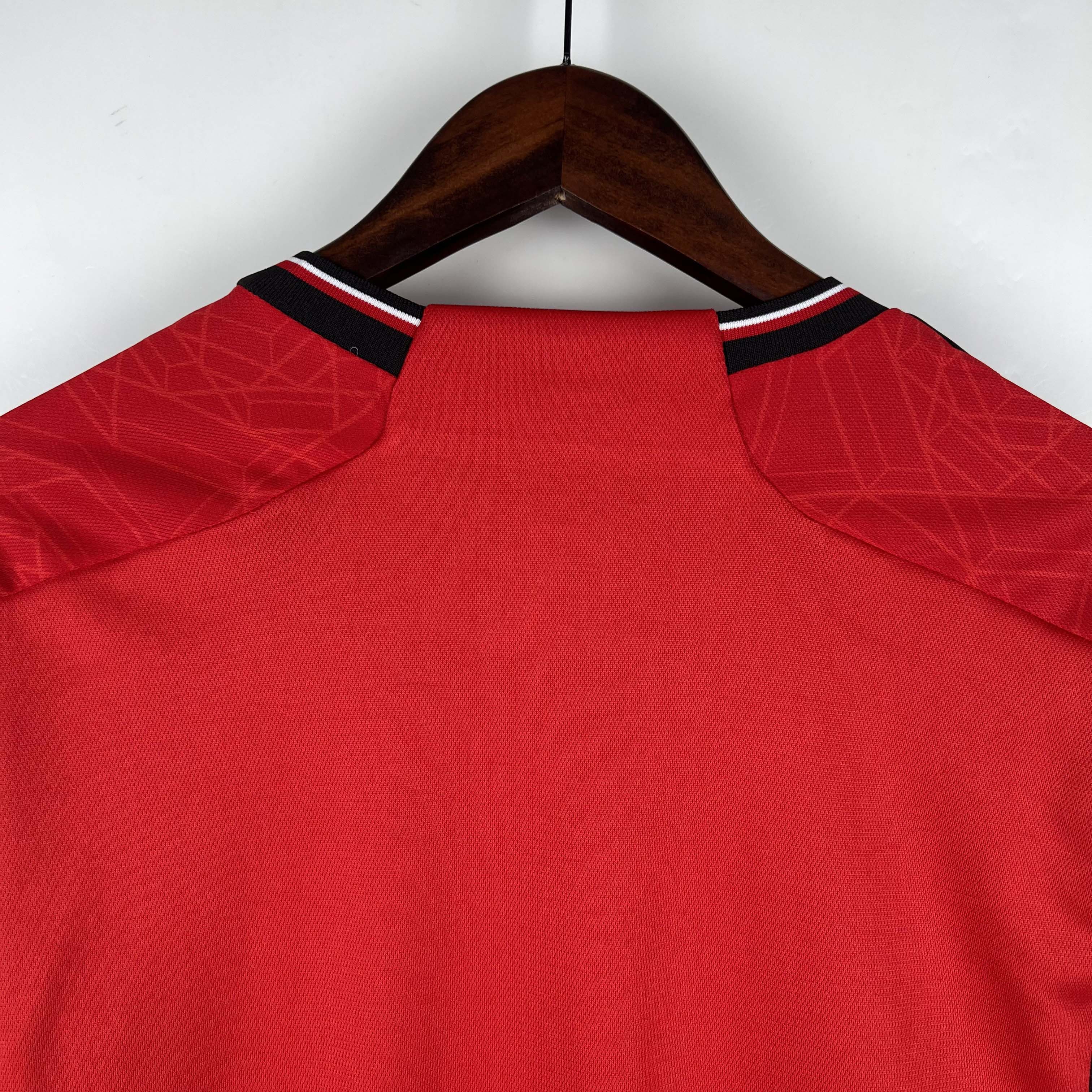 2023/2024 Long Sleeve Man Utd Home Football Shirt 1:1 Thai Quality