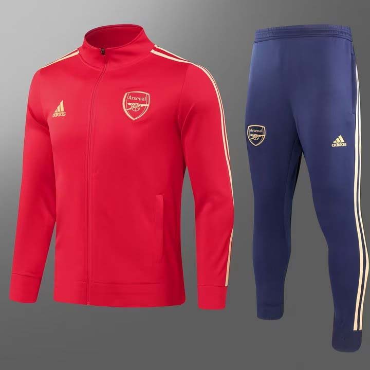 2023/2024 AFC Long Zip Jacke Red Football Shirt 1:1 Thai Quality Set