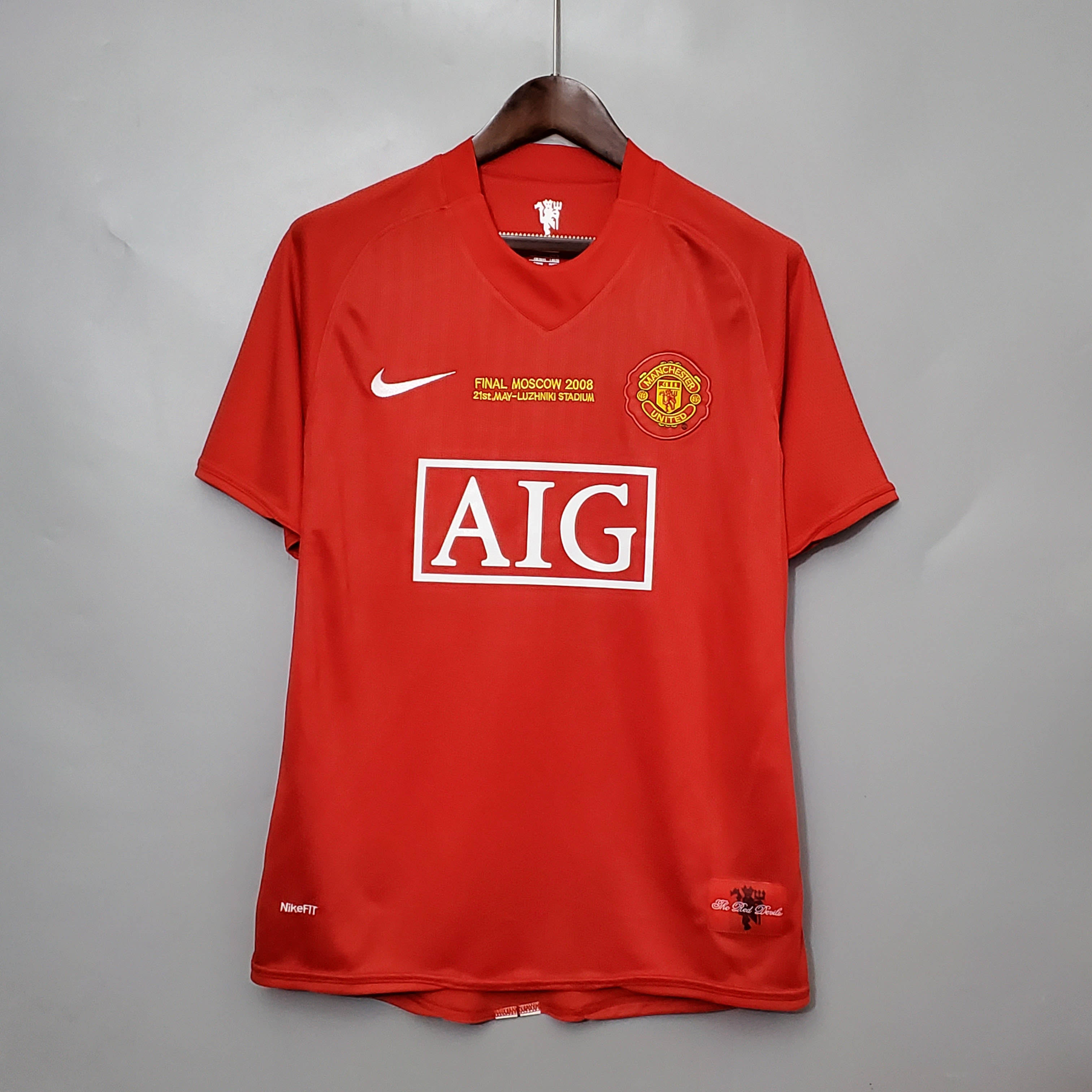 2007/2008 Retro Man Utd Home Champions League Edition Football Shirt 1:1 Thai Quality