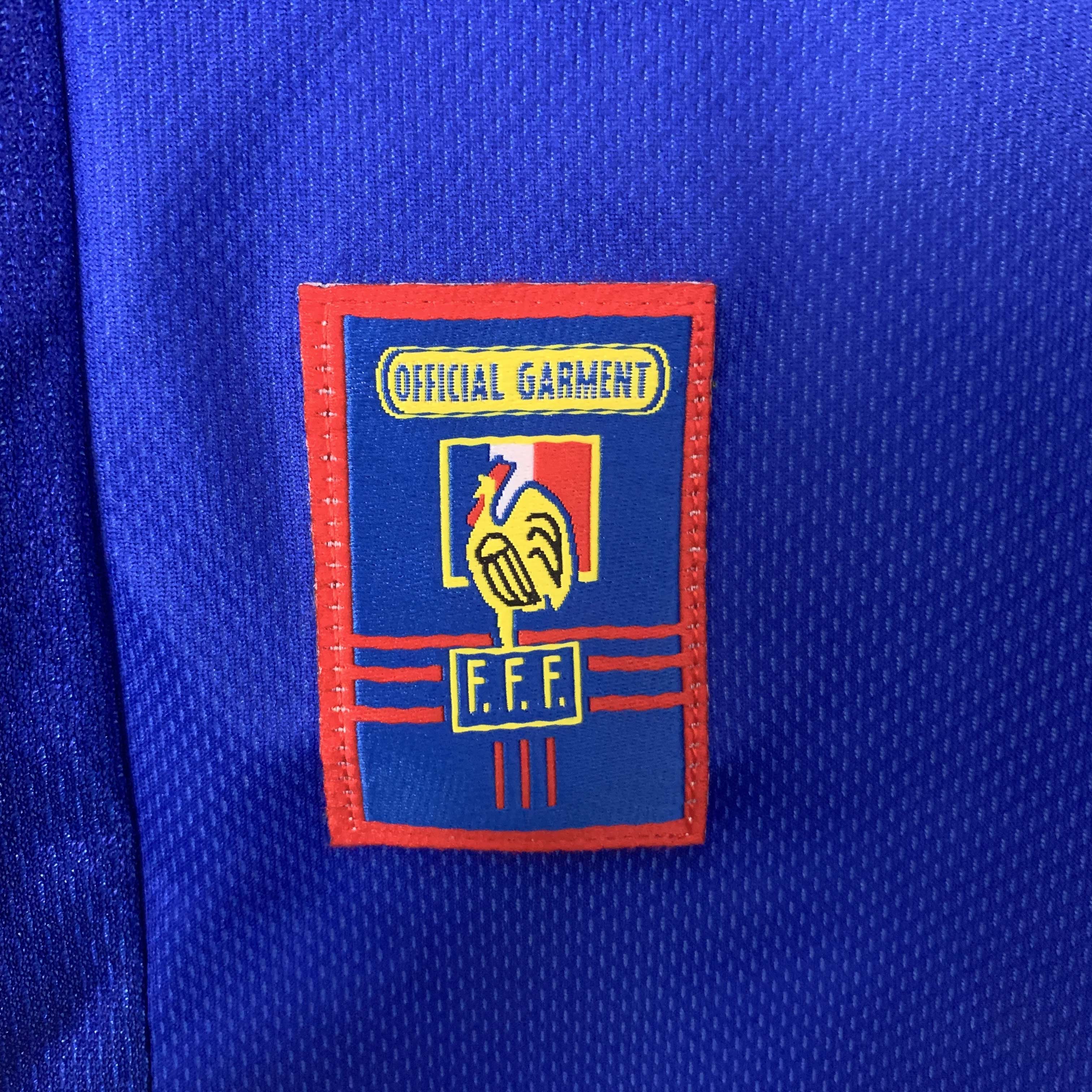 1998 Retro Long Sleeve France Home Football Shirt 1:1 Thai Quality