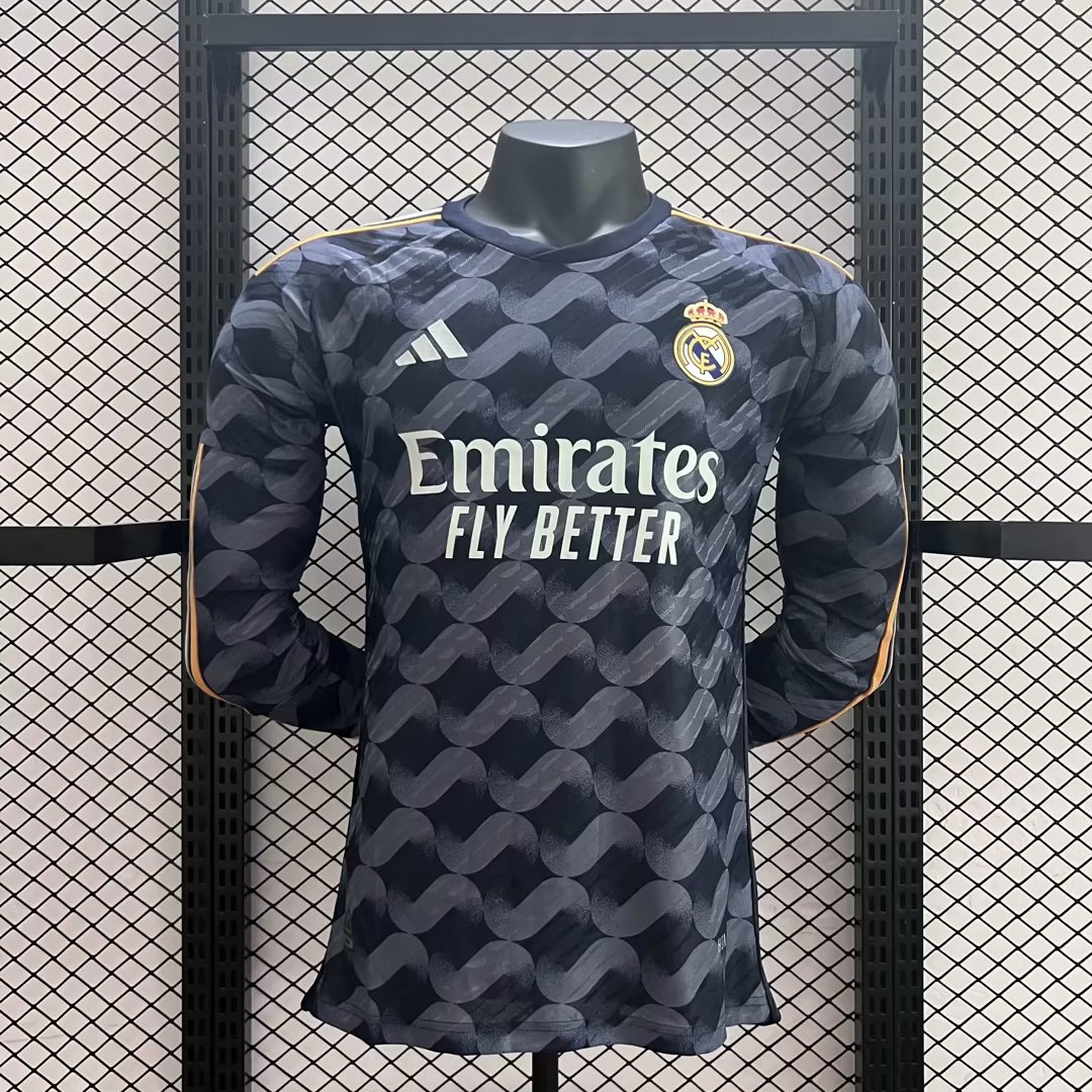 2023/2024 Long Sleeve Player Version Real Madrid Away