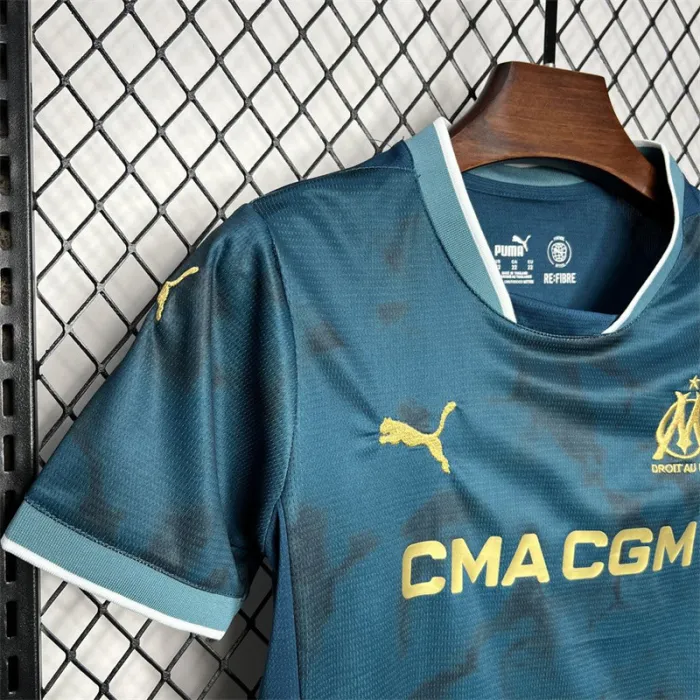 Kids Marseille Away Jersey 24/25 Football Kit 1:1 Thai quality