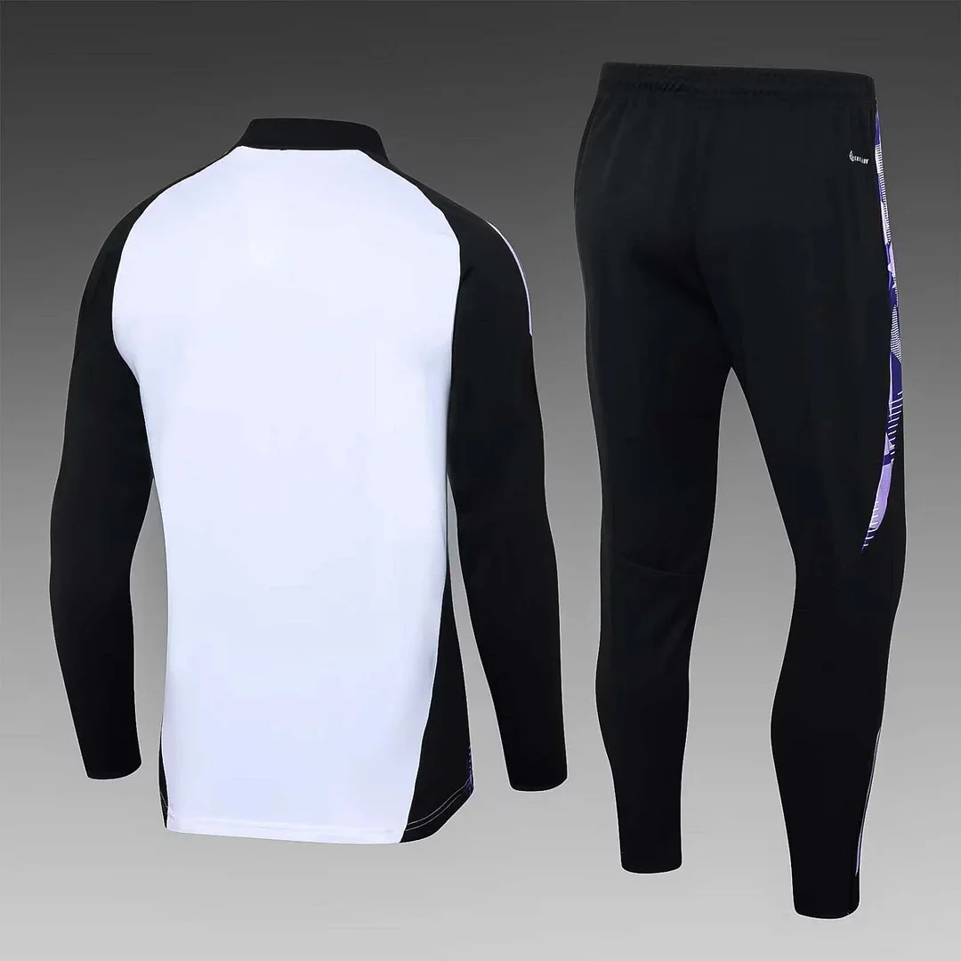 2024 Germany Half-Pull Training Suit White Jersey Set 1:1 Thai Quality