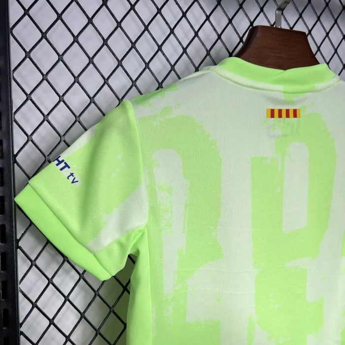 Kids Barcelona Third Jersey 24/25 Football Kit 1:1 Thai Quality