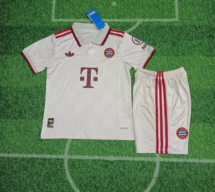 Kids Bayern Munich Third Jersey 24/25 Football Kit 1:1 Thai Quality Kids Size