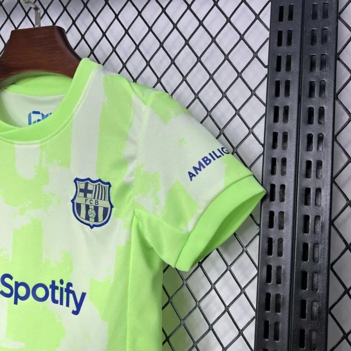 Kids Barcelona Third Jersey 24/25 Football Kit 1:1 Thai Quality