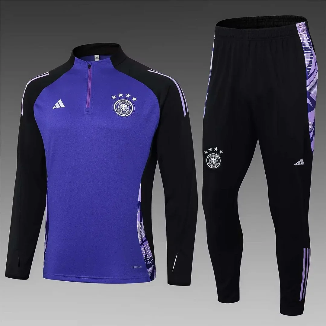 2024 Germany Half-Pull Training Suit Purple Jersey Set 1:1 Thai Quality