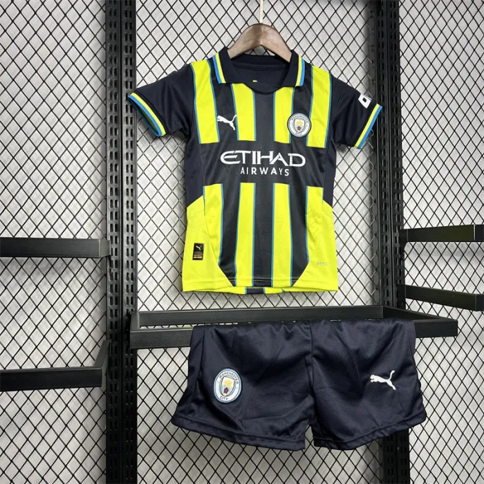 Kids MCFC Away Jersey 24/25 Football Kit 1:1 Thai quality