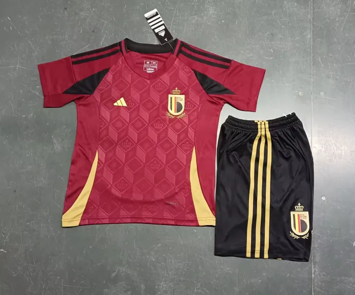 Kids  Belgium Home Kit 24/25 Euro Cup Football Jersey