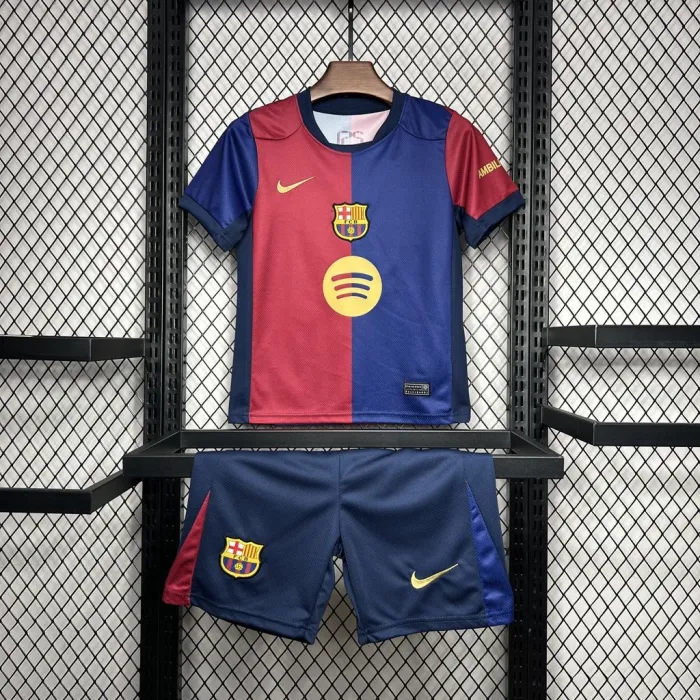 24/25 Kids Barcelona Home Kit Football Jersey