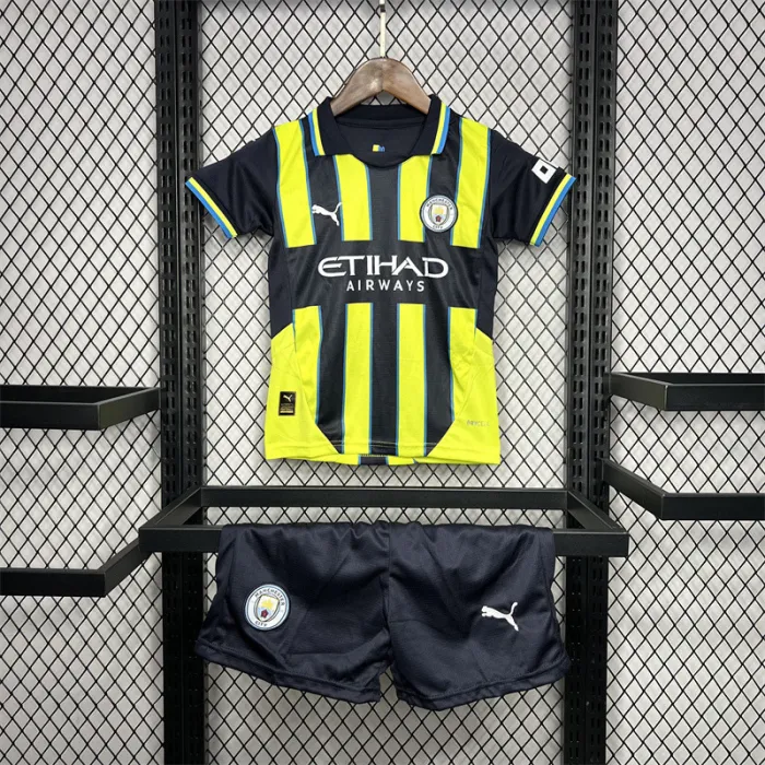 Kids MCFC Away Jersey 24/25 Football Kit 1:1 Thai quality