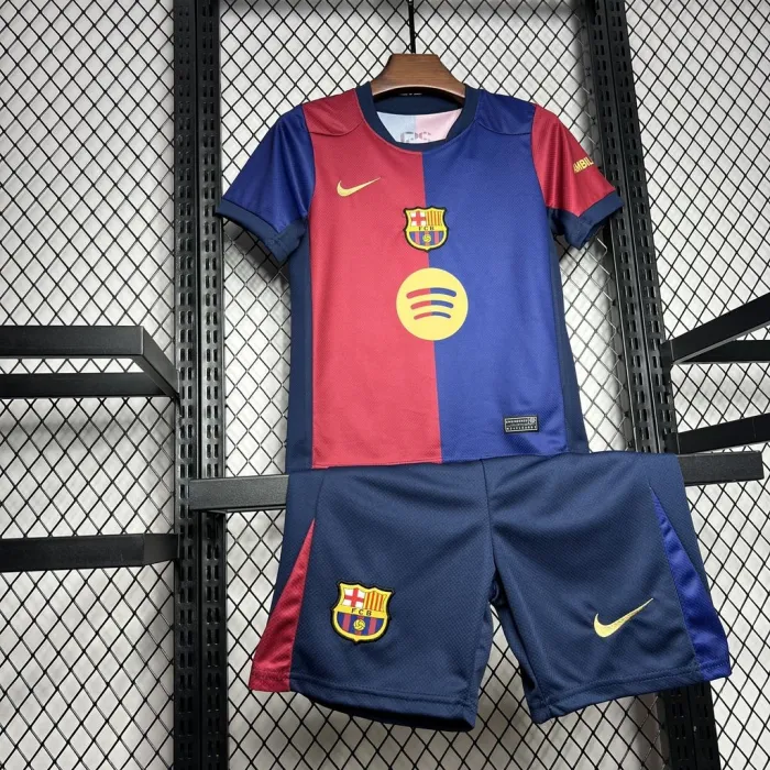 24/25 Kids Barcelona Home Kit Football Jersey