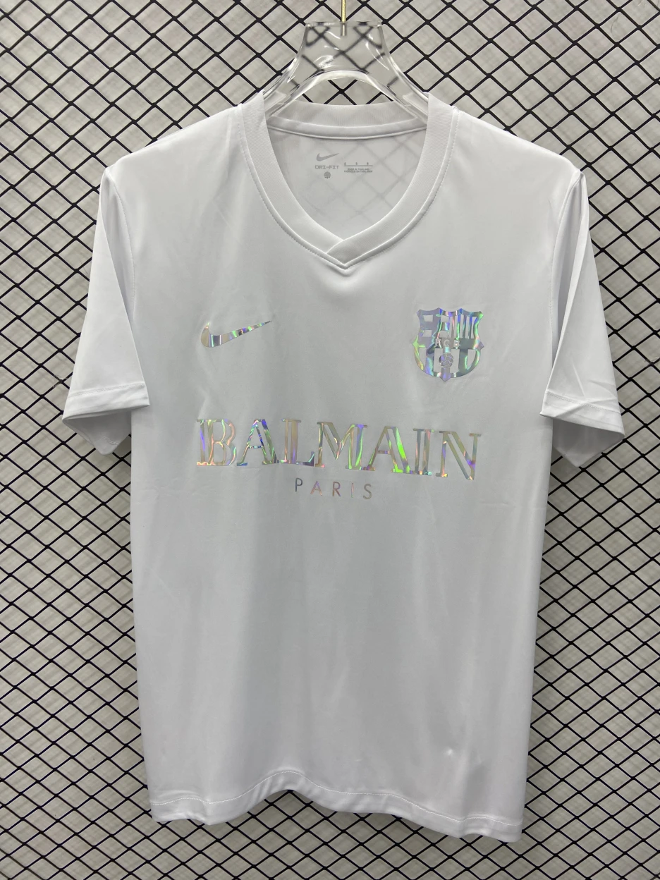 2024-2025 Barcelona T-Shirt White Gradient Jersey 1:1 Thai Quality