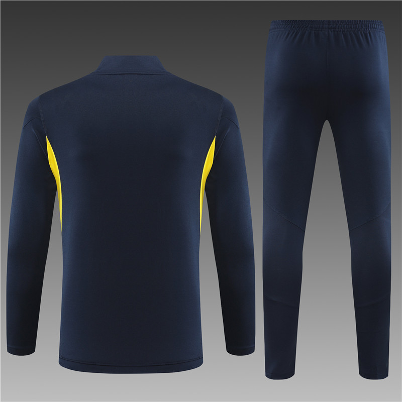 2023/2024 Real Madrid Half-Pull Training Suit Royal Blue Football Shirt 1:1 Thai Quality