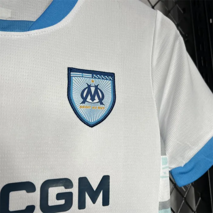 Kids Marseille Home Jersey 24/25 Football Kit 1:1 Thai quality