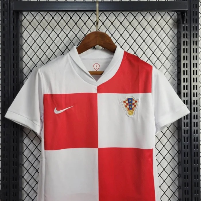 Kids Croatia Home Kit 24/25 Euro Cup 2024 Football Jersey