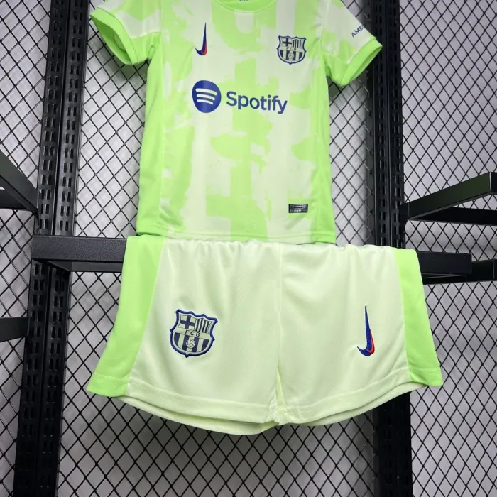 Kids Barcelona Third Jersey 24/25 Football Kit 1:1 Thai Quality