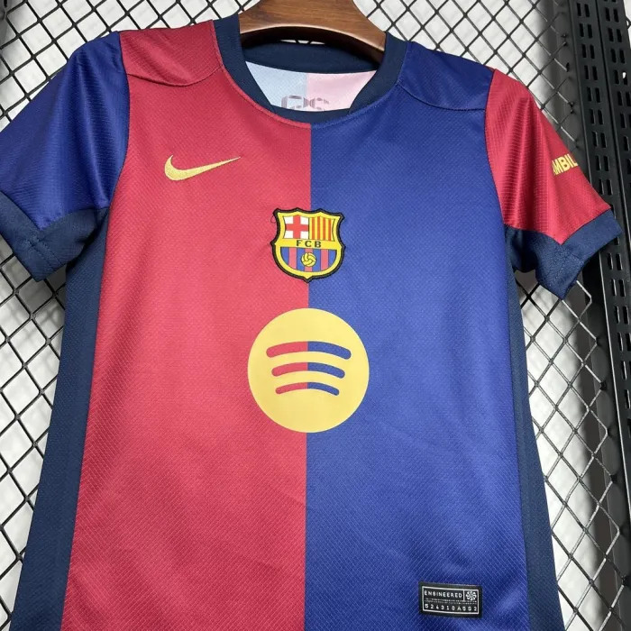 24/25 Kids Barcelona Home Kit Football Jersey