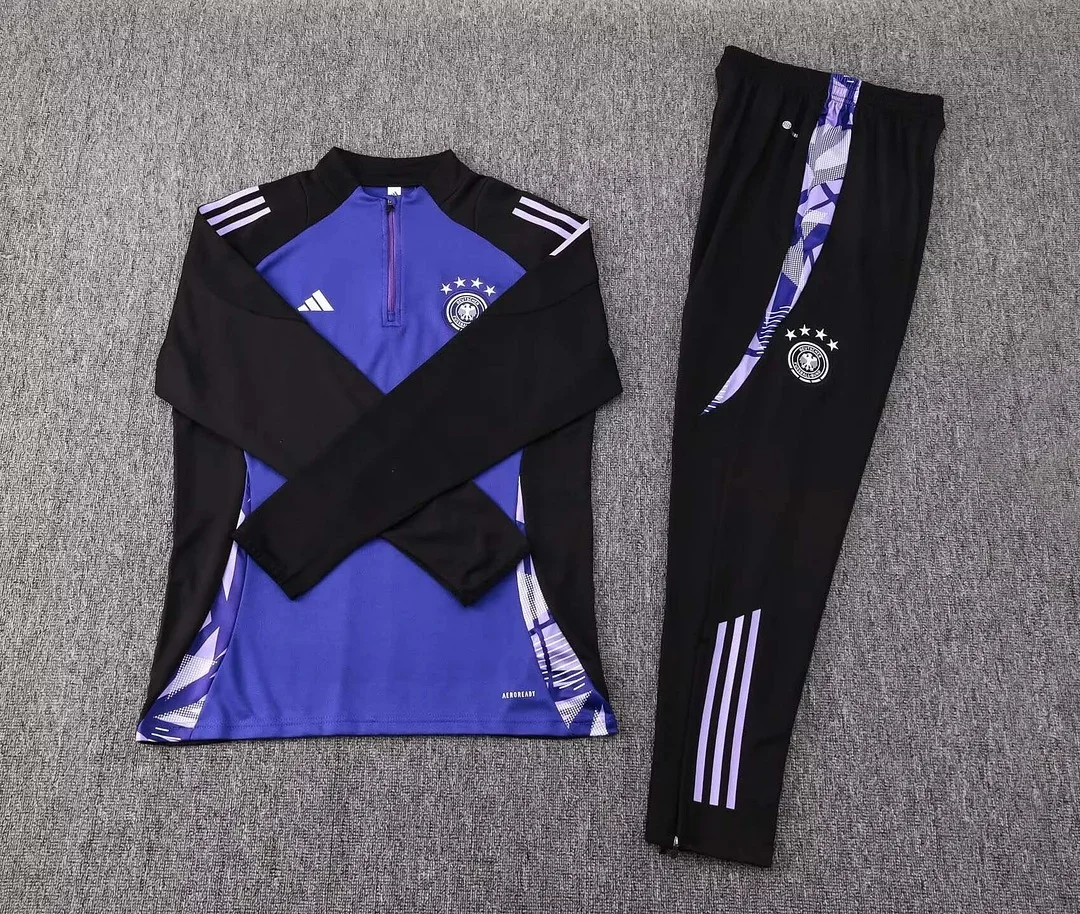 2024 Germany Half-Pull Training Suit Purple Jersey Set 1:1 Thai Quality