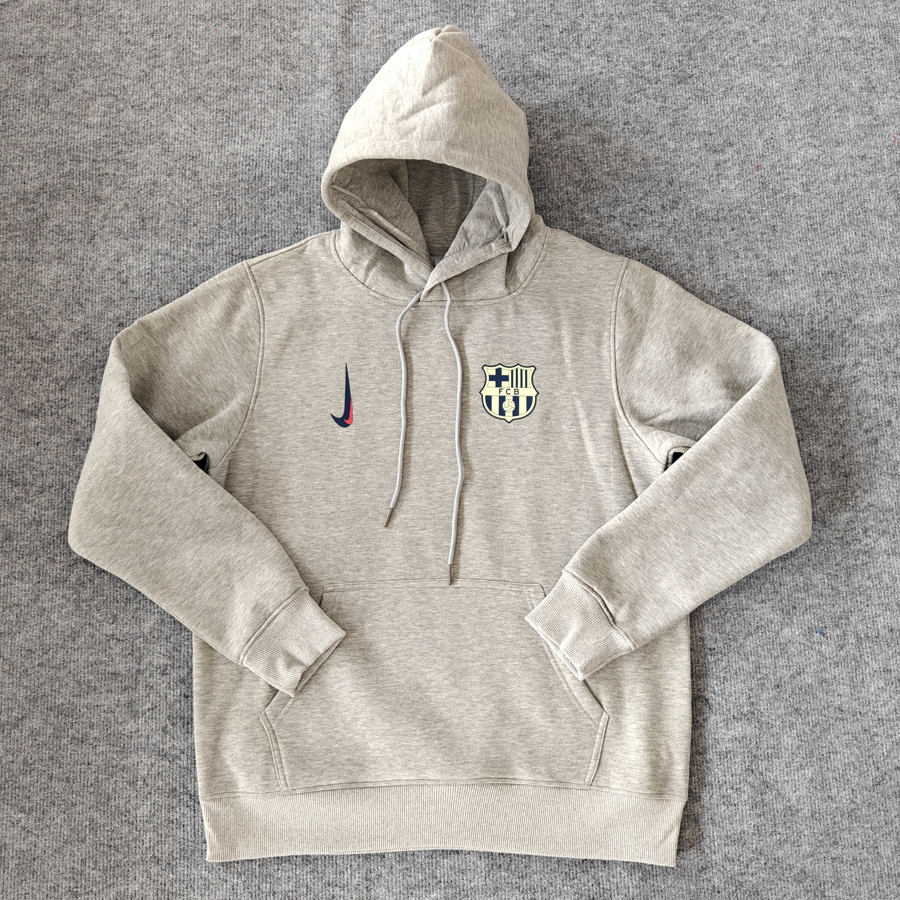 24/25 Barcelona Away Players Grey Hoodie 1:1 Thai quality