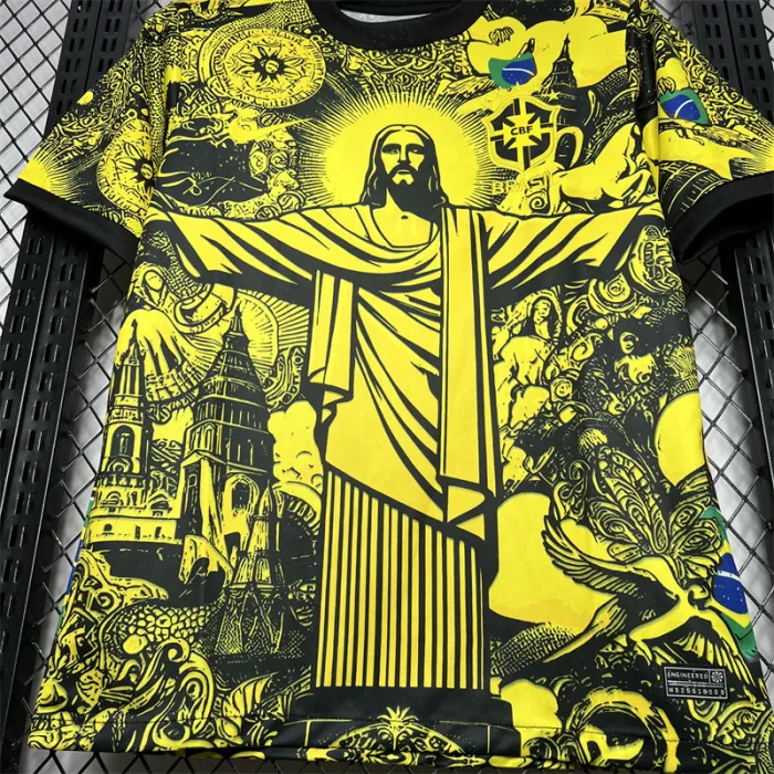 2024 Brazil X Christ Yellow Special Jersey 1:1 Thai Quality