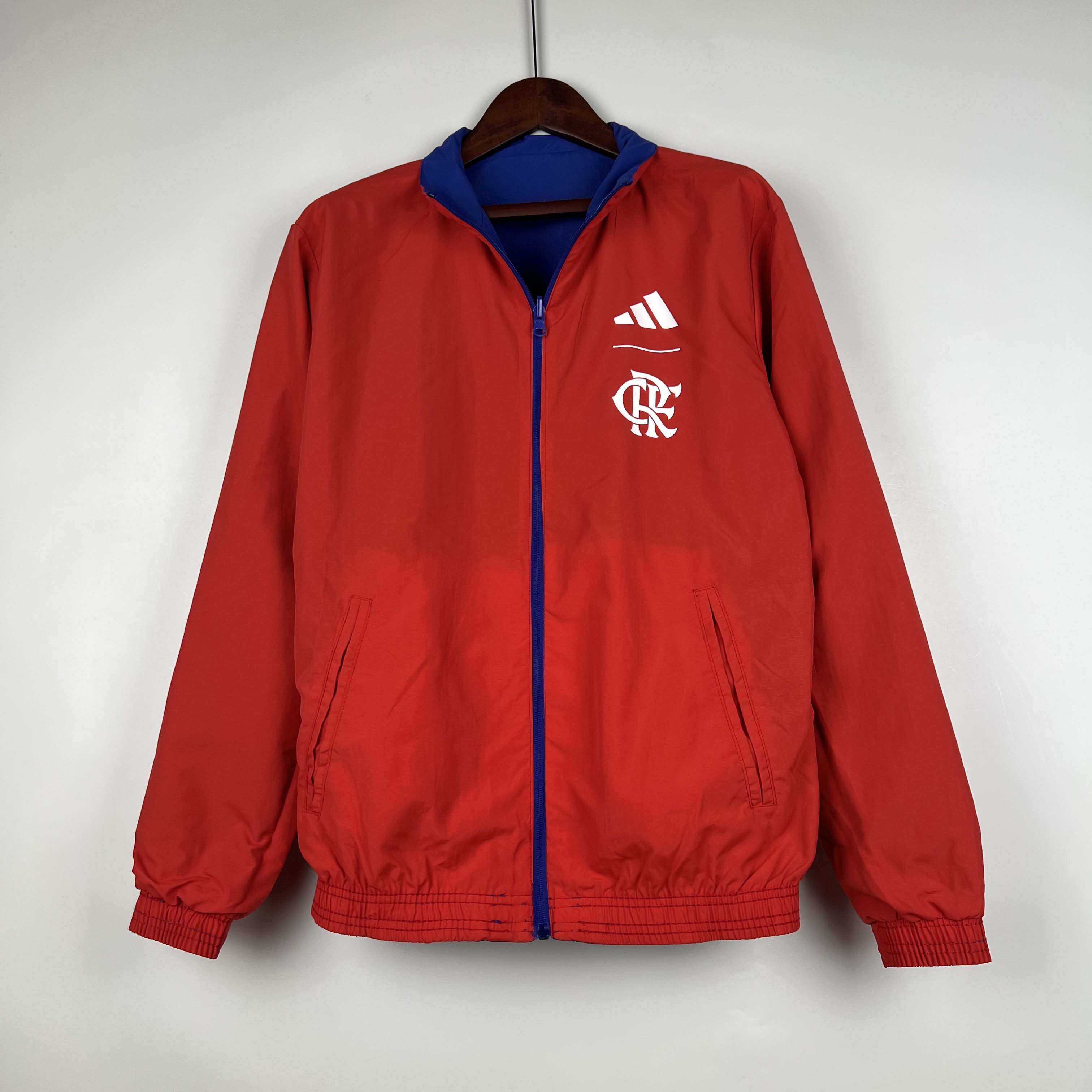 2023-2024 Flamengo CasuaI Reversible WindbreakerBlue-redSoccer Jersey 1:1 Thai Quality