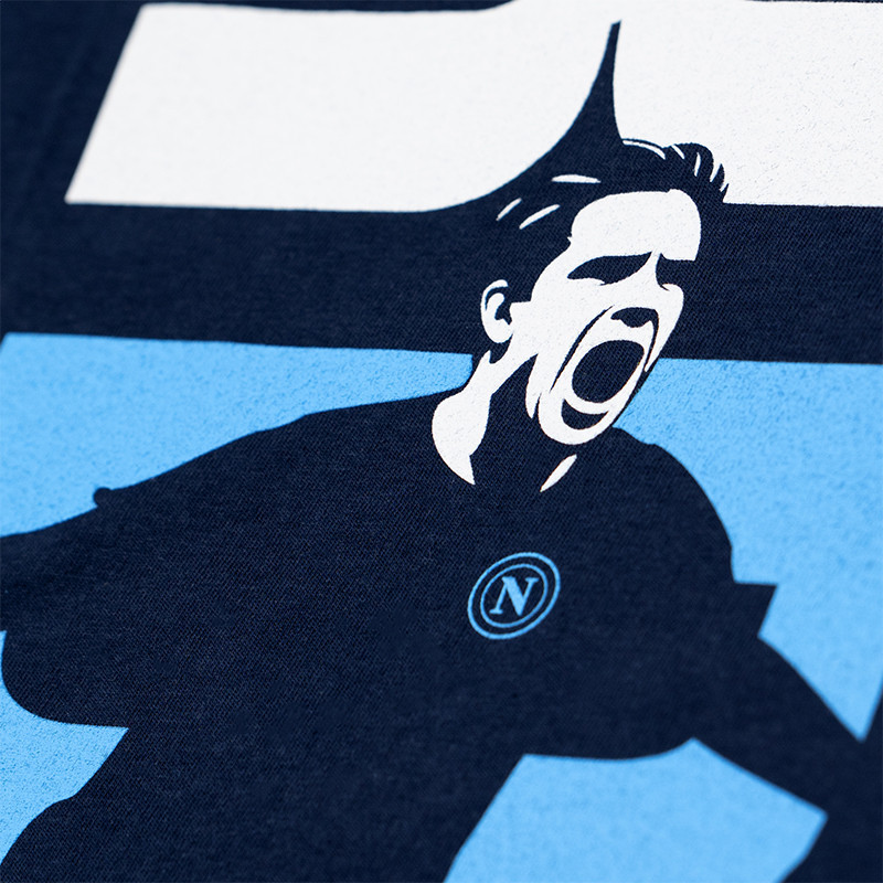(S-4XL)25/26 SSC Napoli T-Shirt Kevin De Bruyne Blu Navy