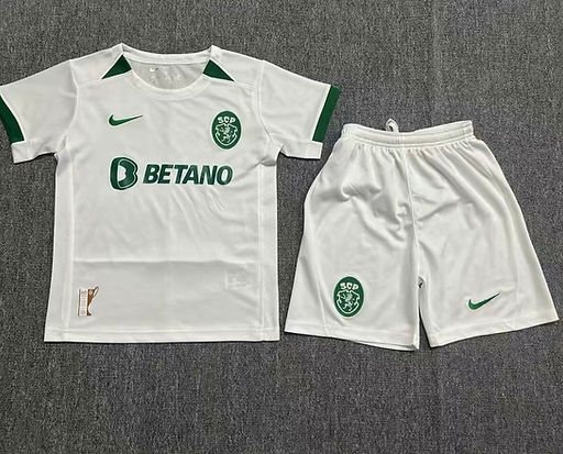 Kids 23/24 Sporting Lisbon Away Football Shirt 1:1 Thai Quality