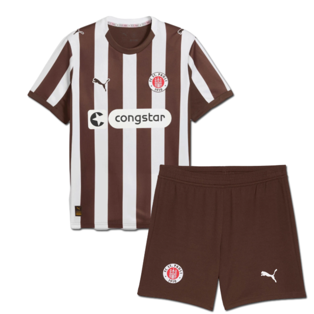 Kids St. Pauli 25/26 Home Kit 1:1 Thai quality