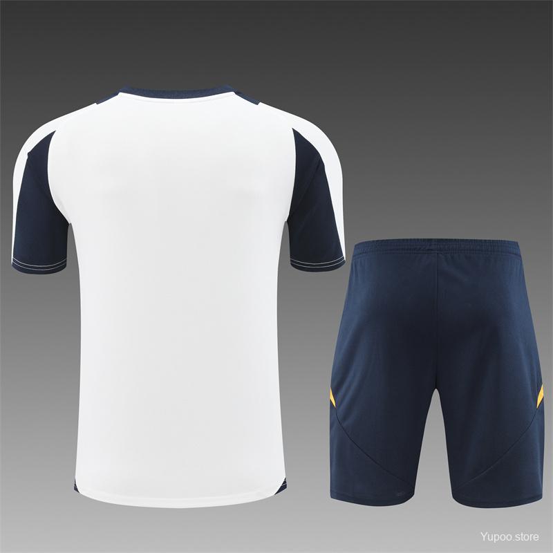 24/25 Real Madrid White Short Sleeve Jersey+Shorts  1:1 Thai quality
