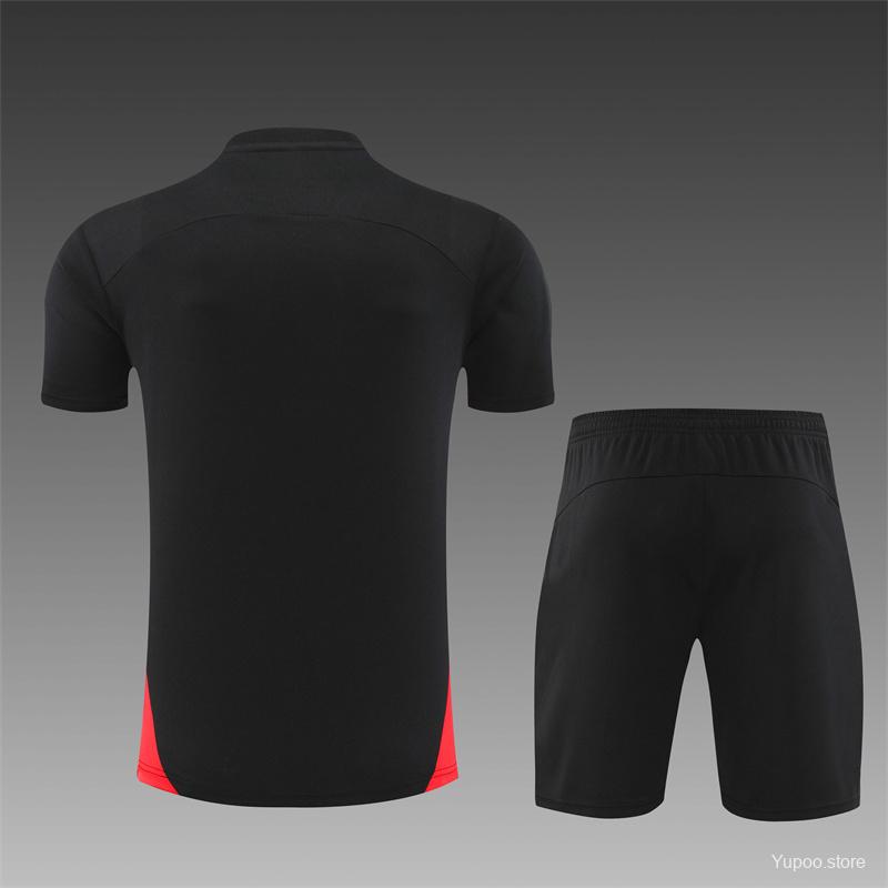 24/25 AC Milan Black Short Sleeve Jersey+Shorts 1:1 Thai quality